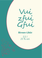 Birnen-Likör "Vui zfui Gfui" (25 % vol.) 0,5 l