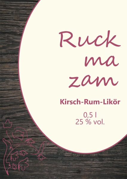 Kirsch-Rum-Likör "Ruck ma zam" (25 % vol.) 0,5 l Centurio