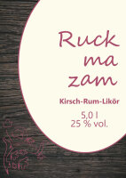 Kirsch-Rum-Likör "Ruck ma zam" (25 % vol.)...