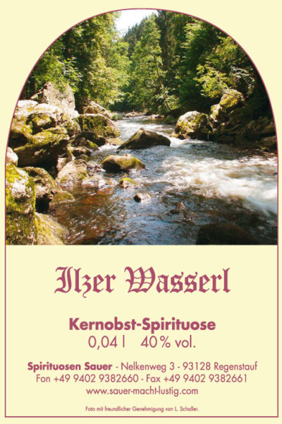 Ilzer Wasserl (40 % vol.) 0,04 l im Glaskrug