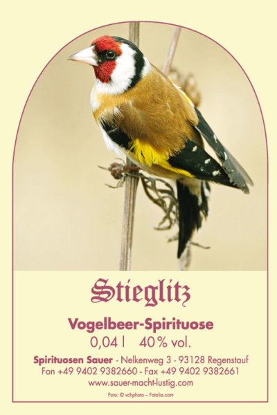 Stieglitz (40 % vol.) 0,04 l im Glaskrug